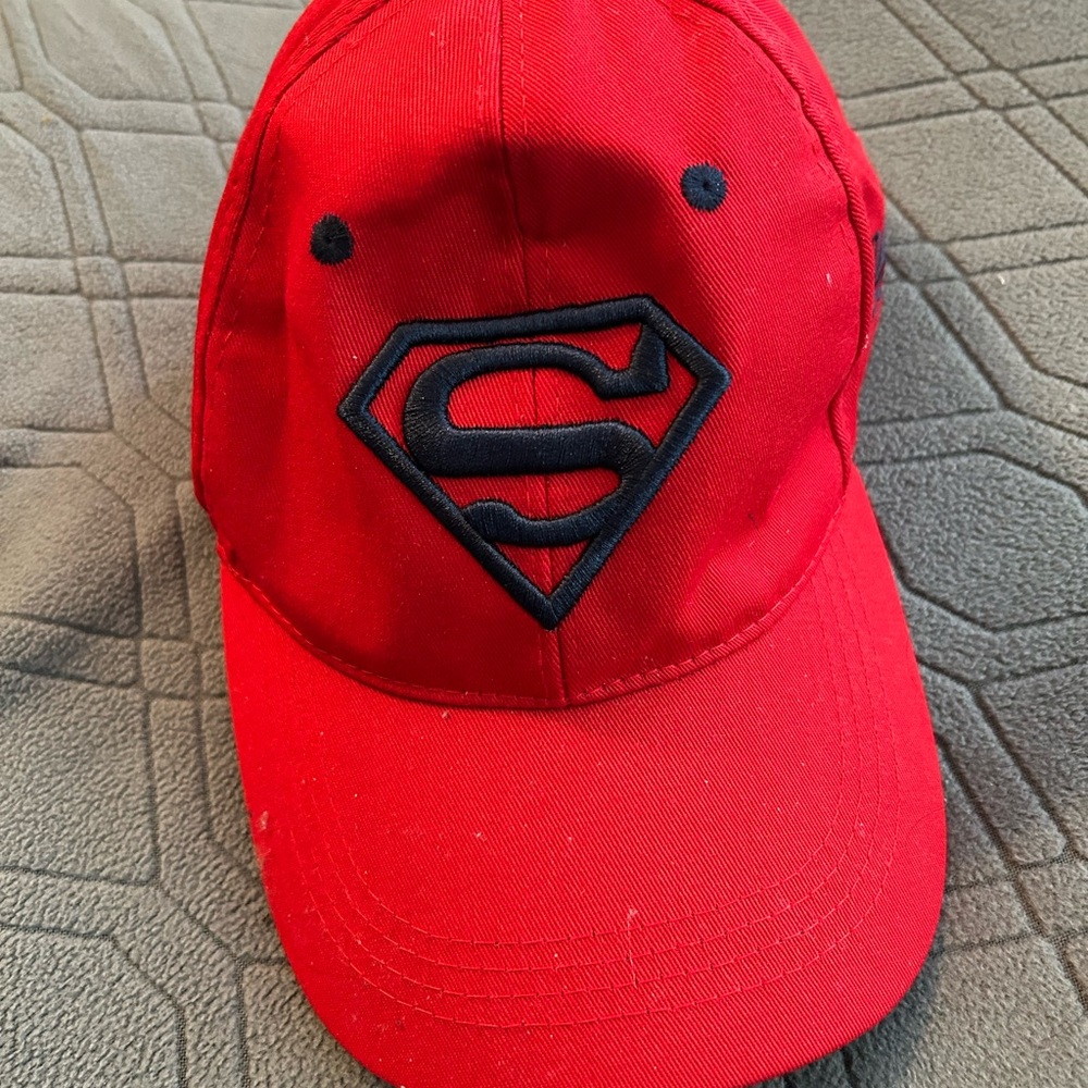 Red Superman Baseball Cap - Logo Embroidered